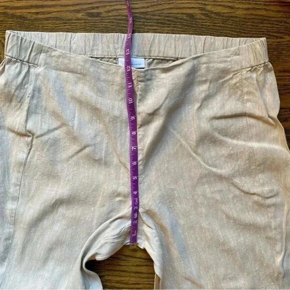 J. Jill ankle pants linen stretch medium tall beige pull on - Picture 11 of 12